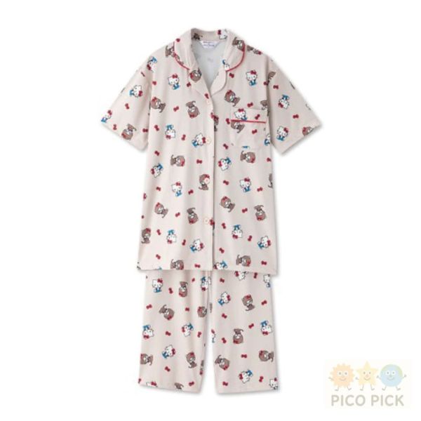 日本 Monchichi x Hello Kitty聯名睡衣 