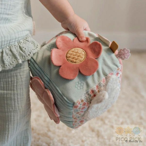 日本直送｜Little Dutch × Miffy 幸運花朵探索方塊玩具｜寶寶啟蒙布積木 米飛布書感官玩具 新生兒安撫玩具 