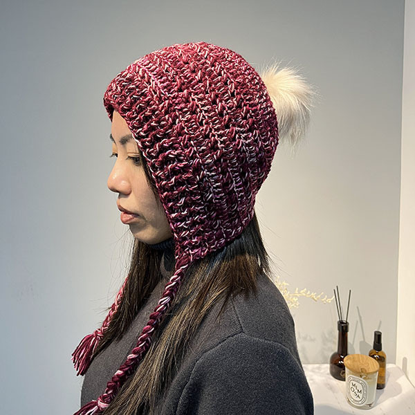 藝術家護耳帽 編織材料包 