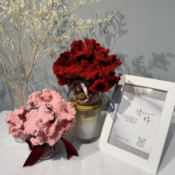 香氛花語 康乃馨香氛杯墊 成品 