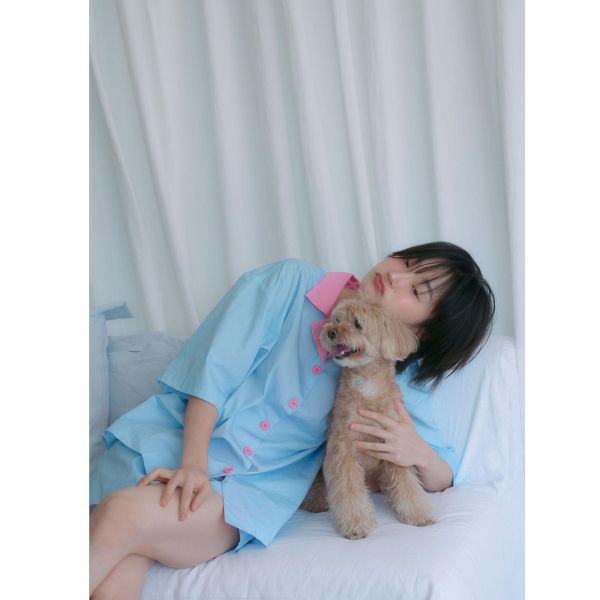 MMOM 藍色波點睡衣套裝｜100%純棉・限量系列 