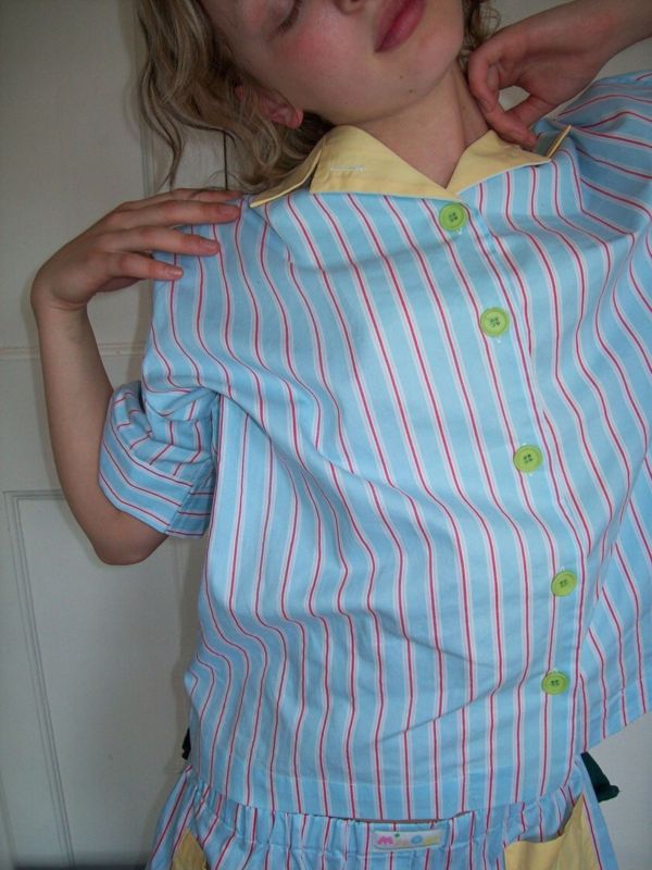 MMOM cotton candy 條紋短襯衫 