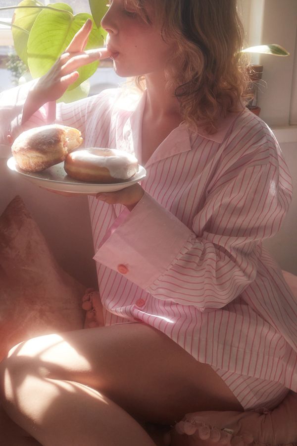 MMOM 扁平桃色襯衫 粉色 