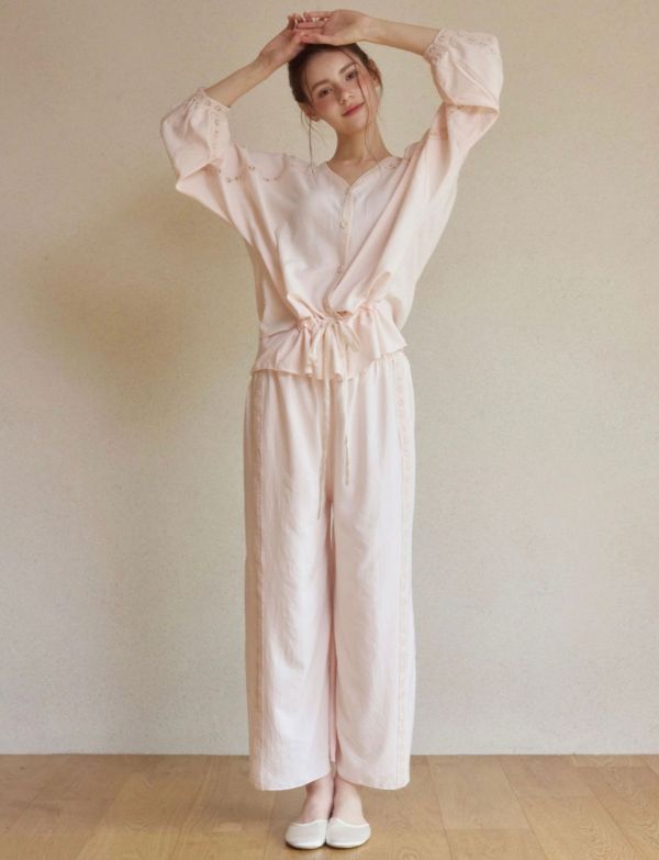 LUNALUZ｜Rose Lace 睡衣套裝（香檳粉・25W） 