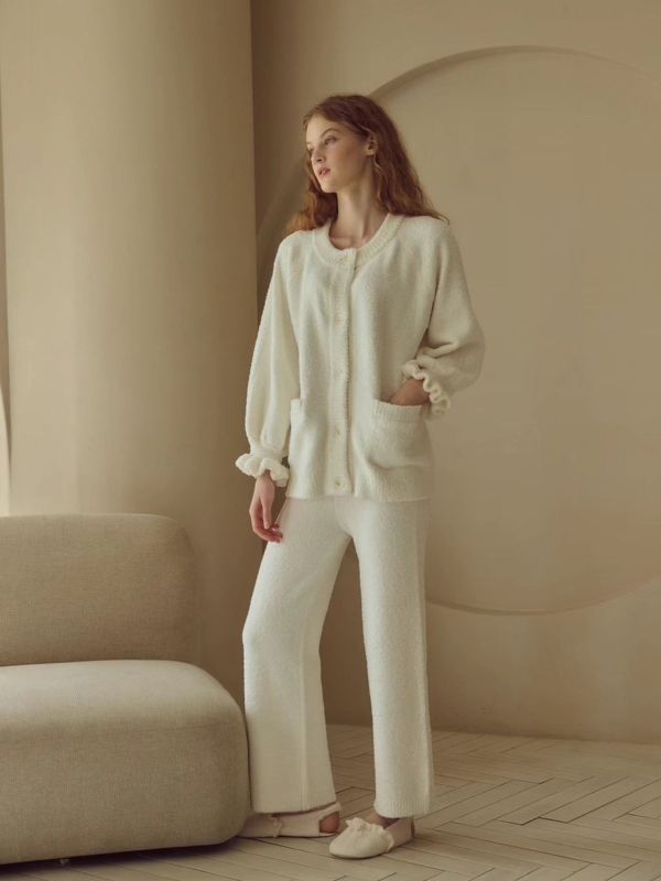 BALCONY 圍巾小熊外套式睡衣套裝 