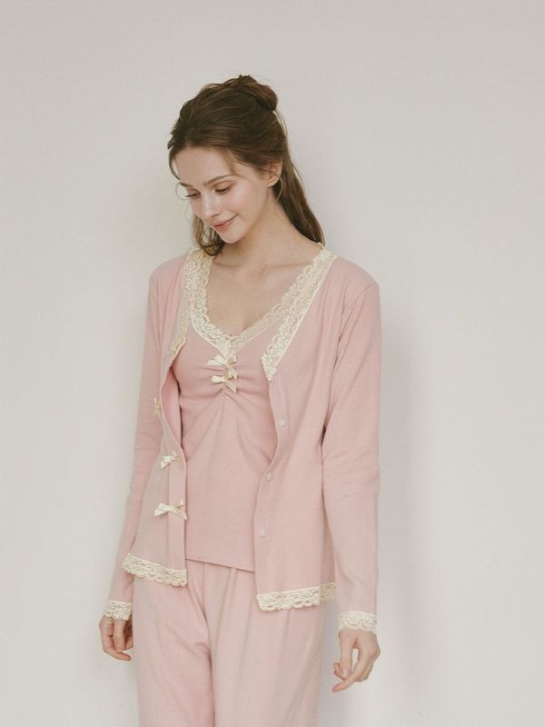 LUNALUZ  Maison Wear 家居三件式套裝｜粉色  24W 