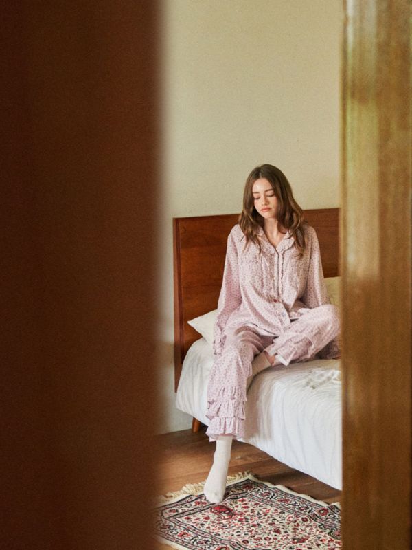 ULLALA 英倫霧紫睡衣套裝 