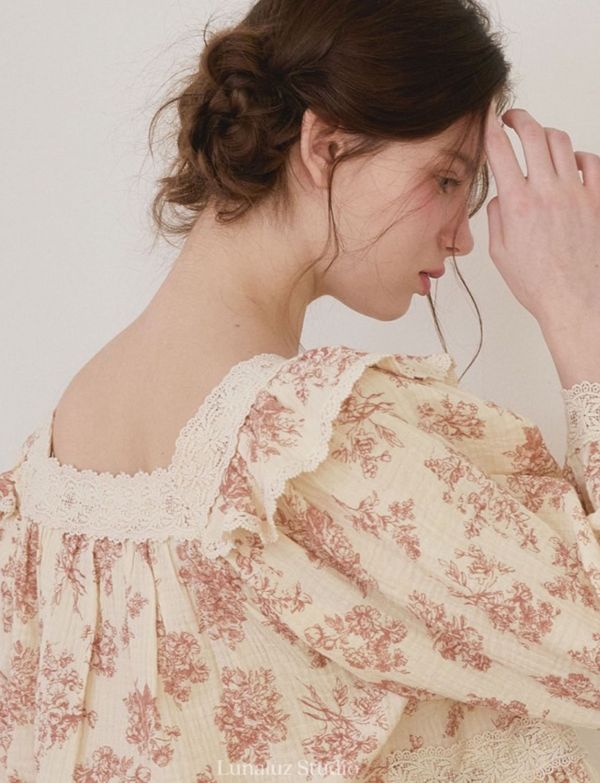 LUNALUZ 雙層紗棉兩件式睡衣 