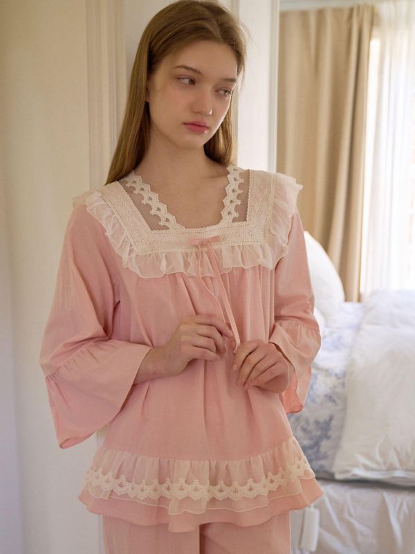 ULLALA  粉霧房間  睡衣套裝｜蜜桃粉 26S 