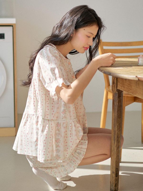 ULLALA  睡衣套裝｜奶油蕾絲 26S 