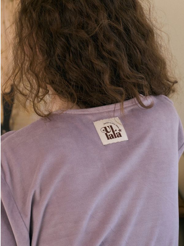 ULLALA 薰衣草紫天鵝絨睡衣套裝 