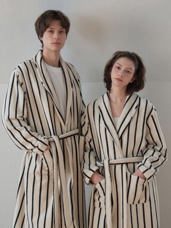 VIVIHOME  Rêve en Lumière Robe｜晨光之夢條紋睡袍 
