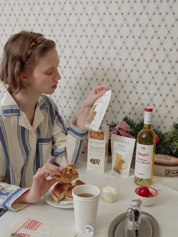 韓國藍色時光條紋睡衣套裝｜午夜巴黎系列 