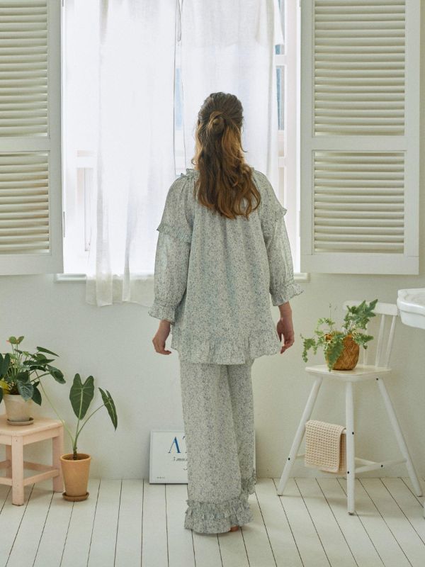 ULLALA  春款淡色花園 睡衣套裝｜薄荷綠 26S 