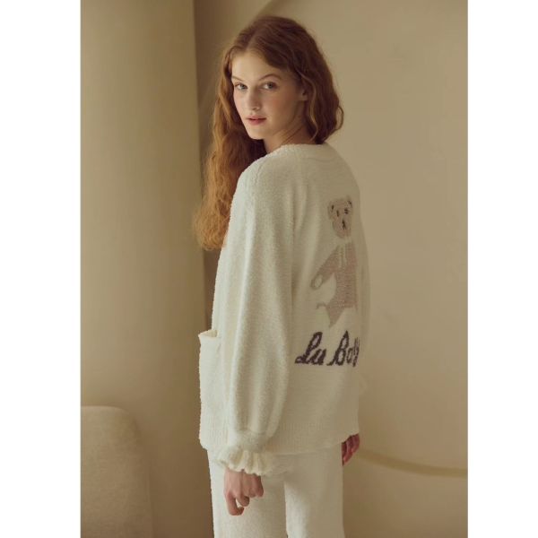 BALCONY 圍巾小熊外套式睡衣套裝 