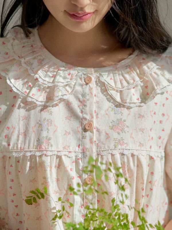 ULLALA  睡衣套裝｜奶油蕾絲 26S 