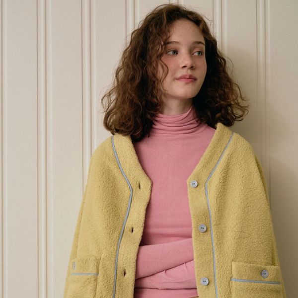 ULLALA 檸檬晨光珊瑚絨睡衣套裝 