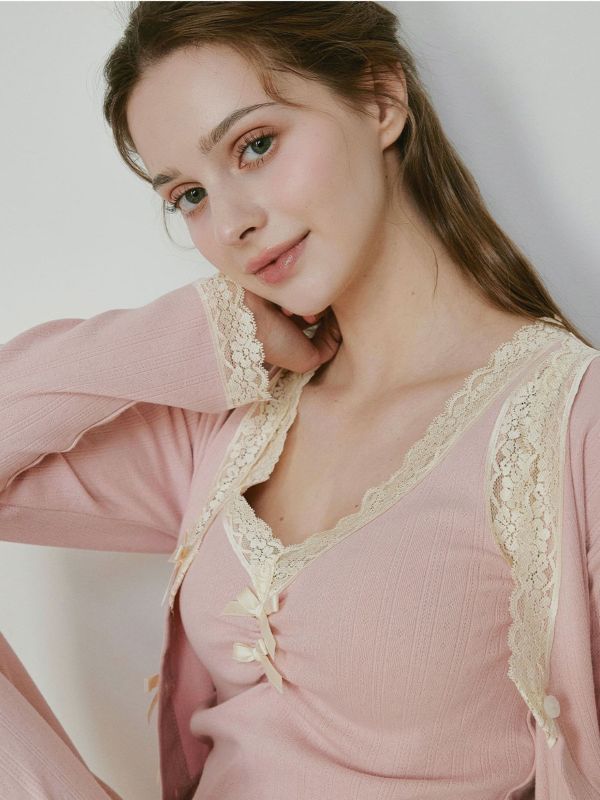 LUNALUZ  Maison Wear 家居三件式套裝｜粉色  24W 