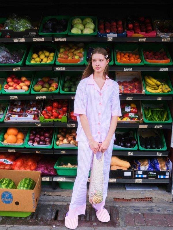 MMOM 扁平短袖襯衫 粉色 