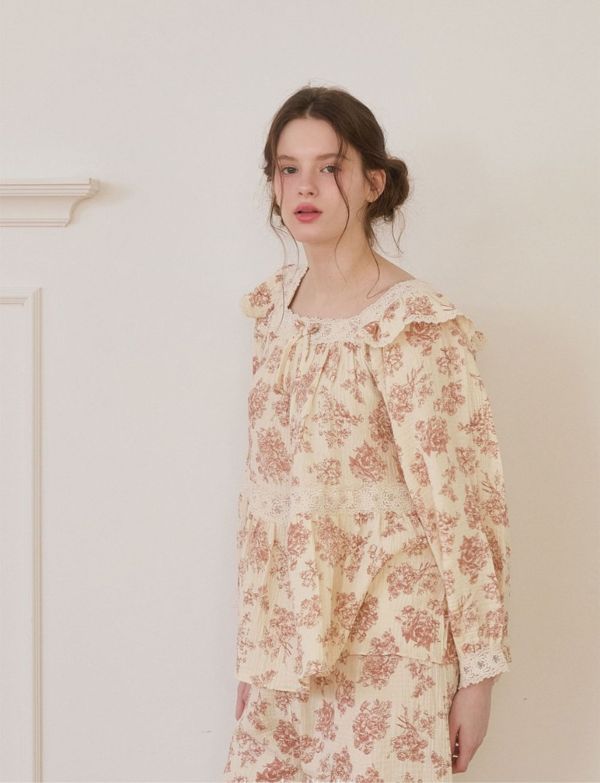 LUNALUZ 雙層紗棉兩件式睡衣 