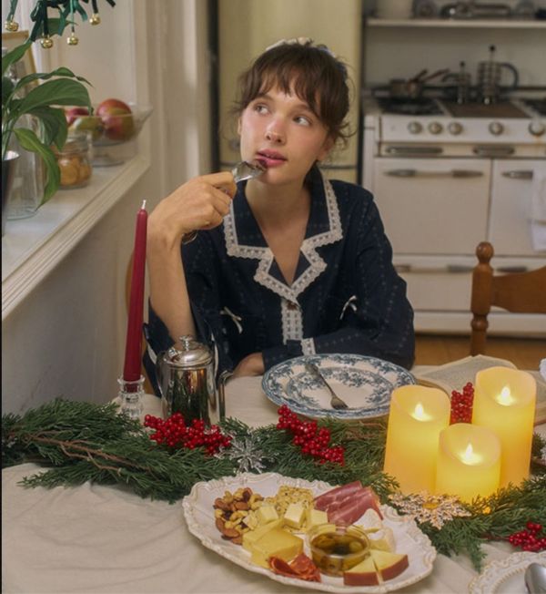 ULLALA 靛藍夜讀蕾絲睡衣套裝 