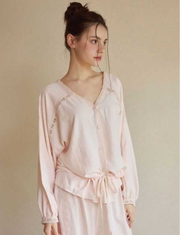 LUNALUZ｜Rose Lace 睡衣套裝（香檳粉・25W） 