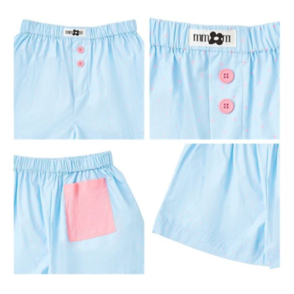 MMOM 圓點短褲 藍色 