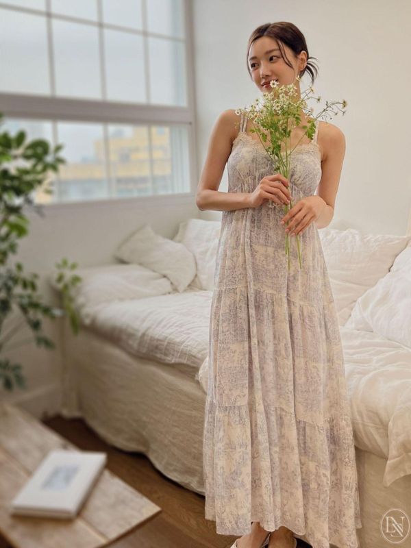 LUNALUZ 奢華法式朱依紋睡衣｜內襯Bra設計 