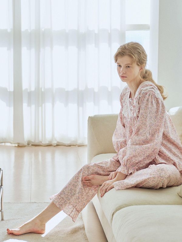 ULLALA  春款法式小花園系列 睡衣套裝｜PINK  26S 