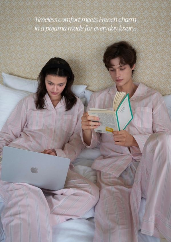 VIVIHOME 巴黎記憶粉色睡衣套裝 