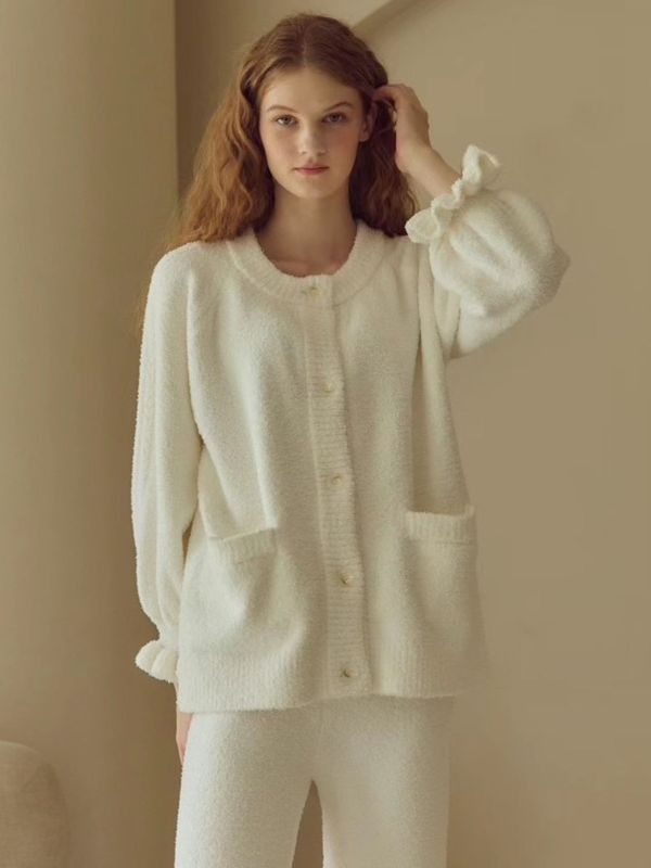 BALCONY 圍巾小熊外套式睡衣套裝 