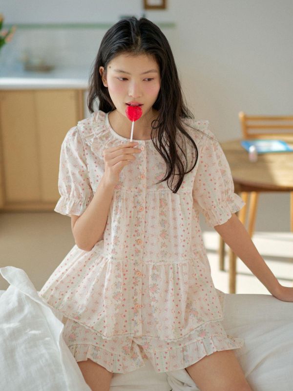 ULLALA  睡衣套裝｜奶油蕾絲 26S 