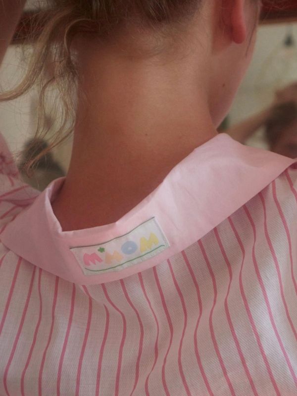 MMOM Flat Peach 條紋睡衣套裝｜60支棉 