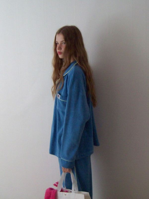 MMOM 柔軟保暖時尚家居服｜天藍色 