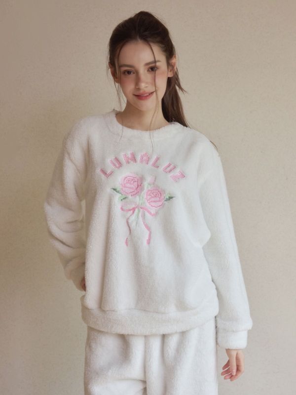 LUNALUZ 韓國愛莎花語針織睡衣套裝 