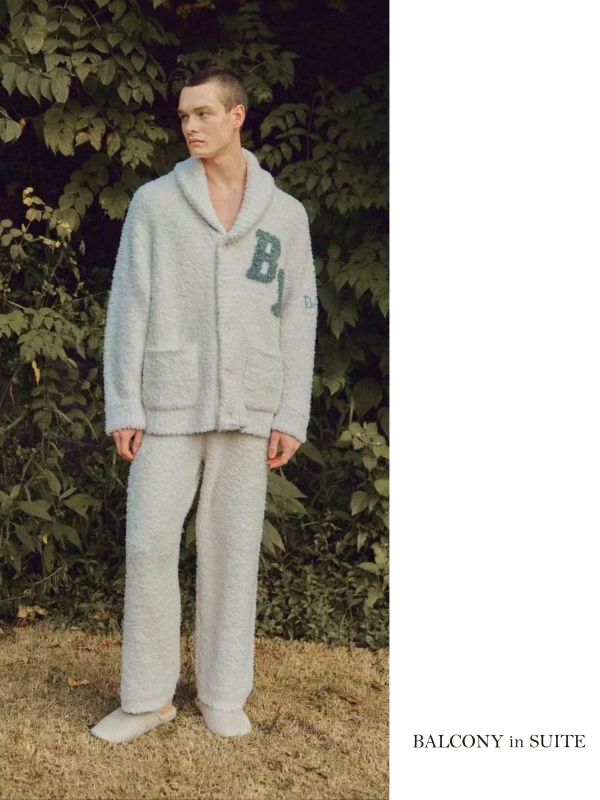 BALCONY 時尚休閒毛絨男款家居服 