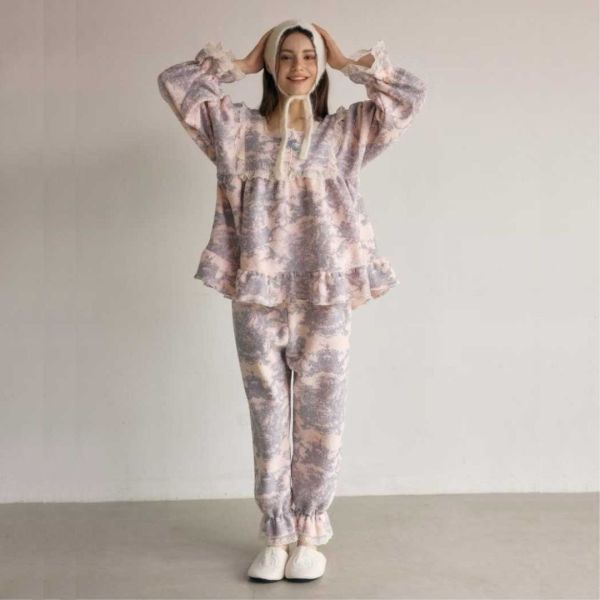 LUNALUZ 朱依紋羊羔絨睡衣套裝 朱依紋  羊羔絨  LUNALUZ 韓國睡衣