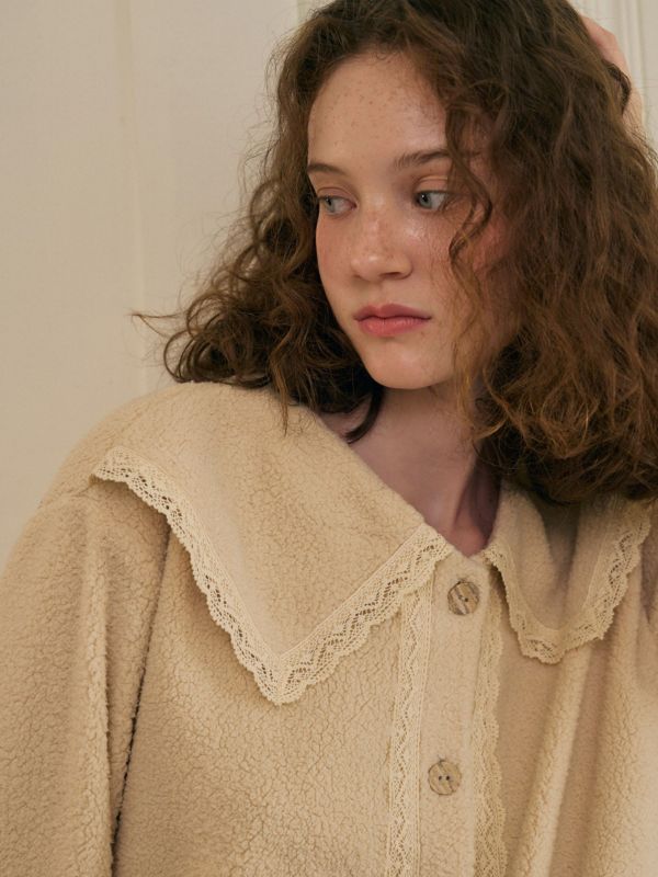 ULLALA 奶霜拿鐵珊瑚絨睡衣套裝 