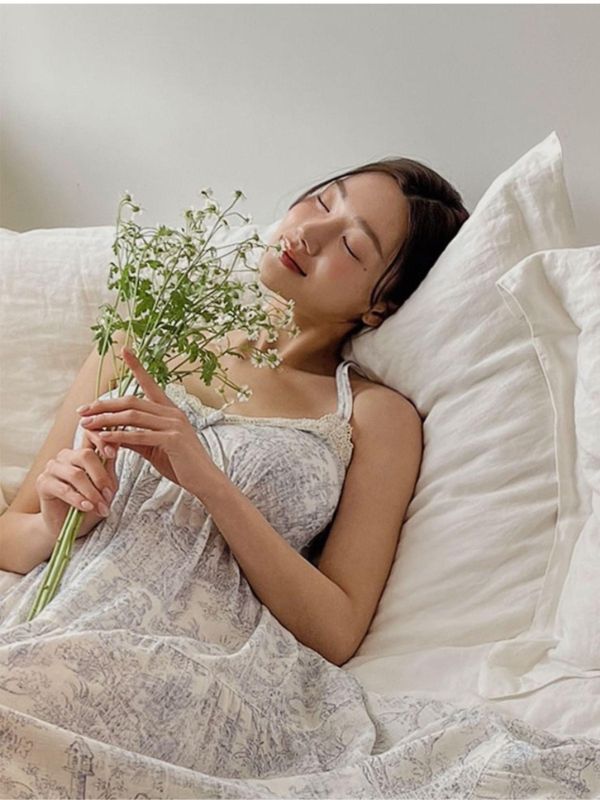 LUNALUZ 奢華法式朱依紋睡衣｜內襯Bra設計 