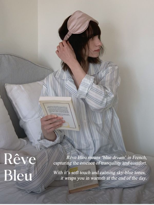 VIVIHOME 韓國藍色夢境睡衣套裝｜午夜巴黎系列 