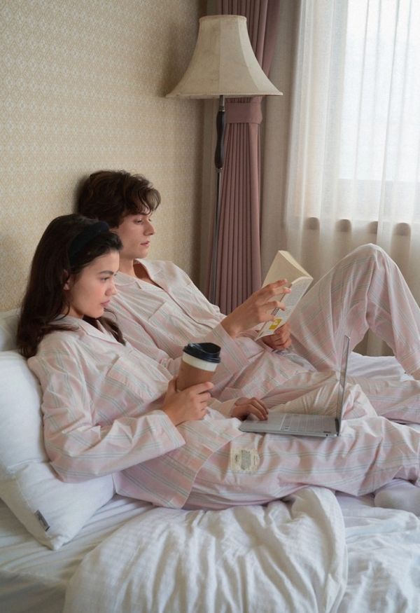 VIVIHOME 巴黎記憶粉色睡衣套裝 