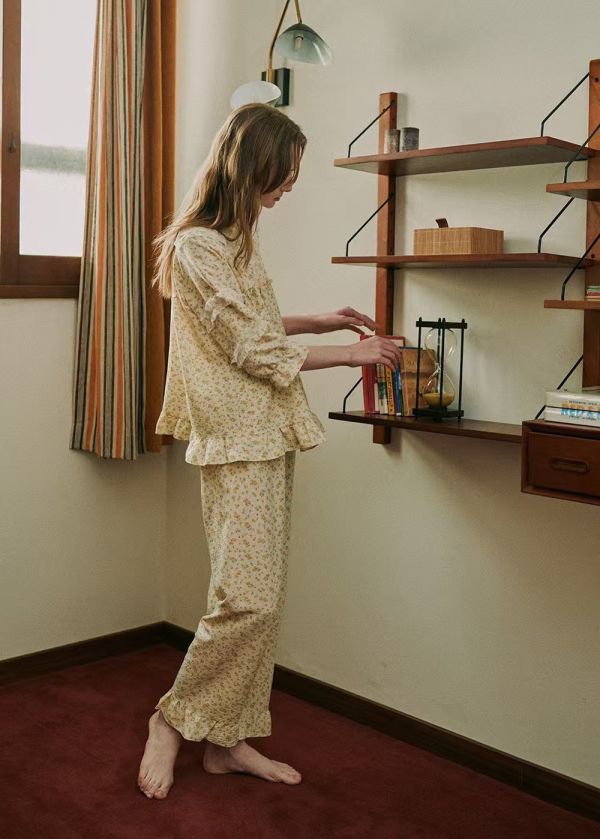 ULLALA 七分袖花漾檸檬睡衣套裝 