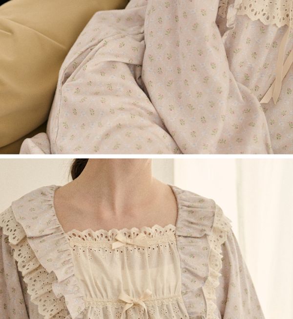 ULLALA 安靜花室睡衣洋裝 