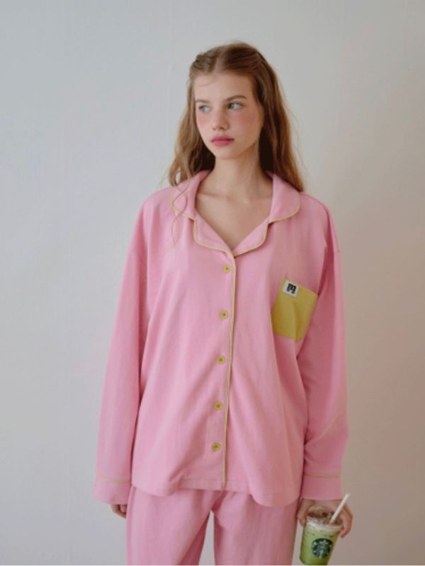 MMOM Sleepy 家居睡衣套裝｜蜜桃粉 