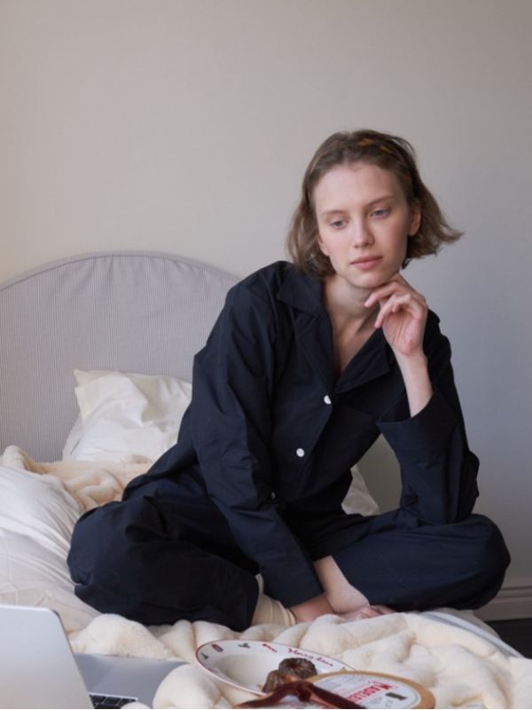 VIVIHOME 韓國時尚黑調睡衣套裝｜午夜巴黎系列 