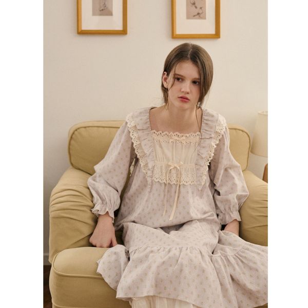 ULLALA 安靜花室睡衣洋裝 