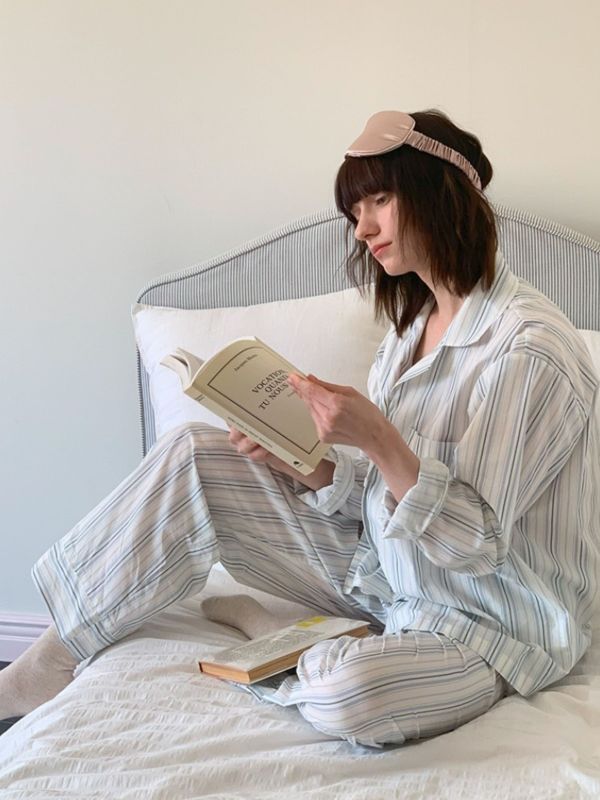 VIVIHOME 韓國藍色夢境睡衣套裝｜午夜巴黎系列 