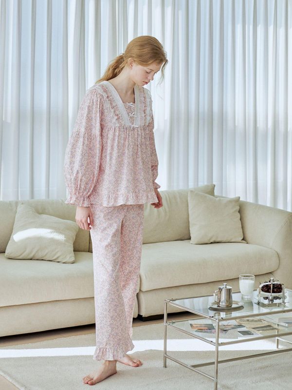 ULLALA  春款法式小花園系列 睡衣套裝｜PINK  26S 