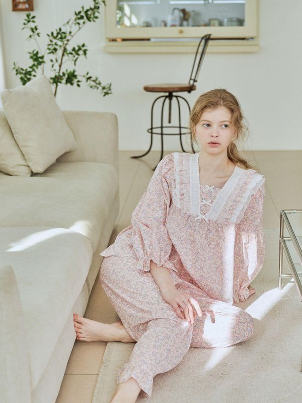 ULLALA  春款法式小花園系列 睡衣套裝｜PINK  26S 