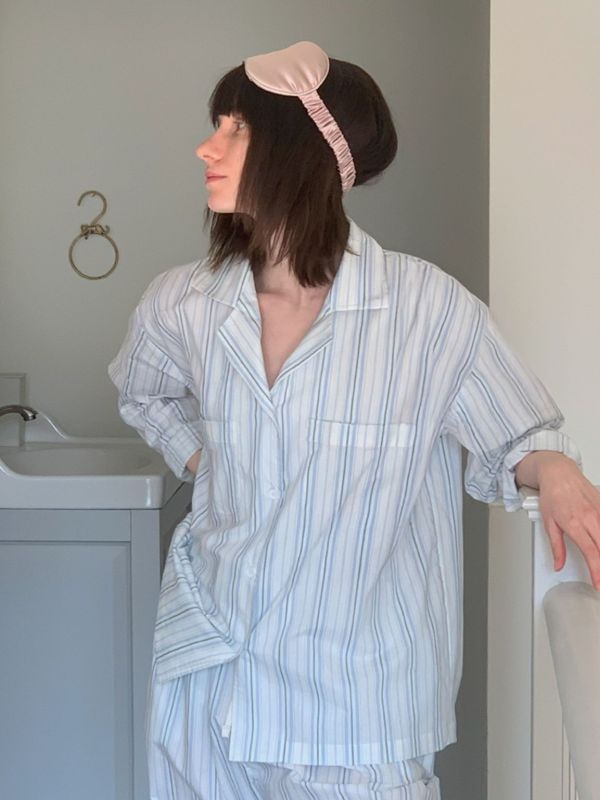 VIVIHOME 韓國藍色夢境睡衣套裝｜午夜巴黎系列 